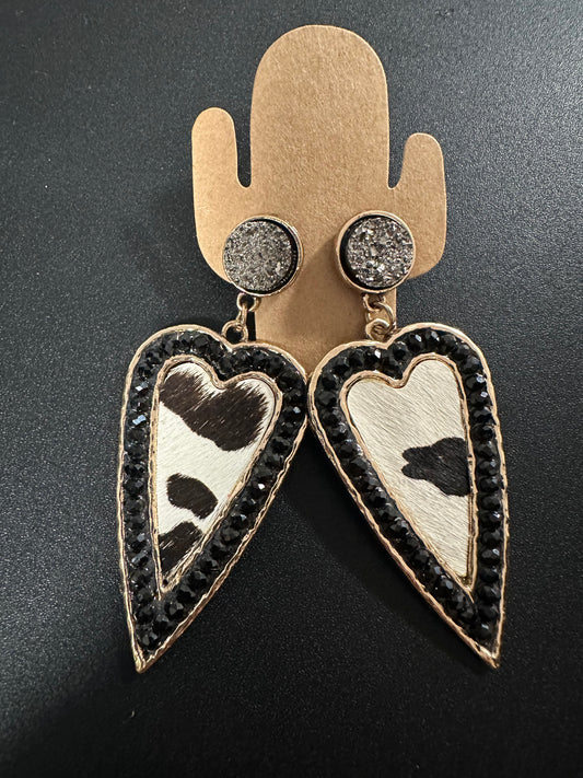Cow print hearts