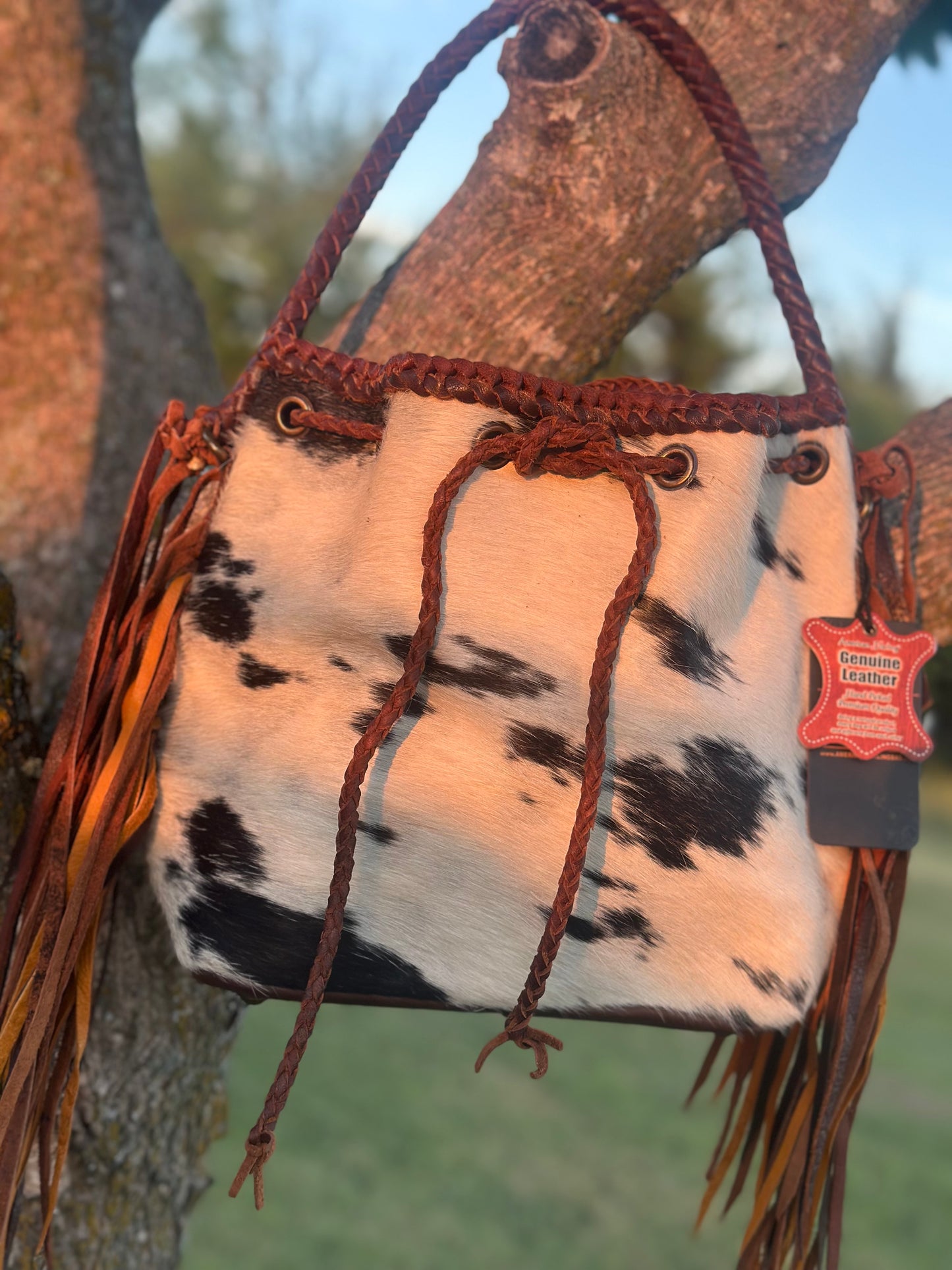 Bucket Hair on Genuine Leather concealed carry