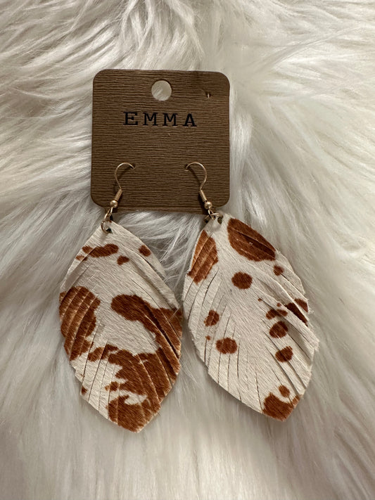 Feather Leather Earrings