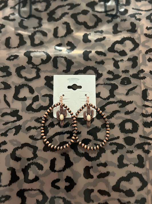 copper cactus hoops