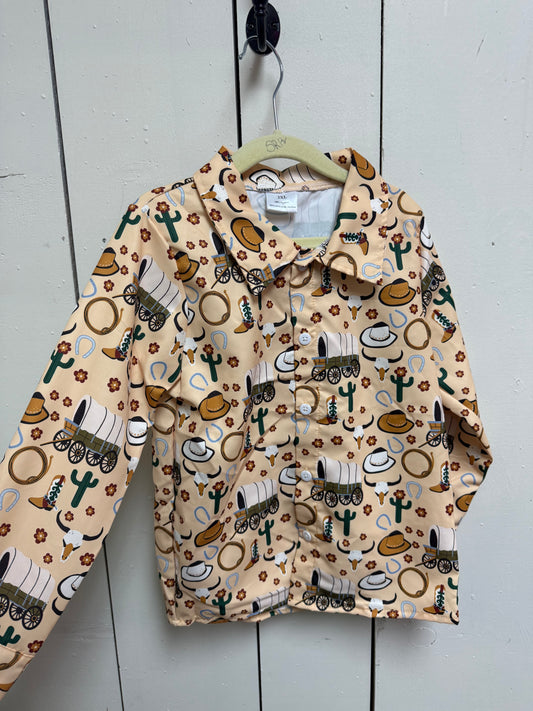 western wagon button up shirt
