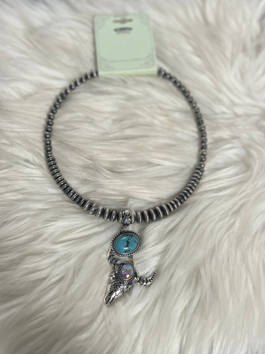 steer Navajo necklace