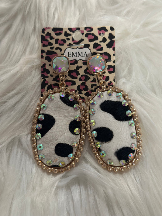 Goldtone Cow Earrings