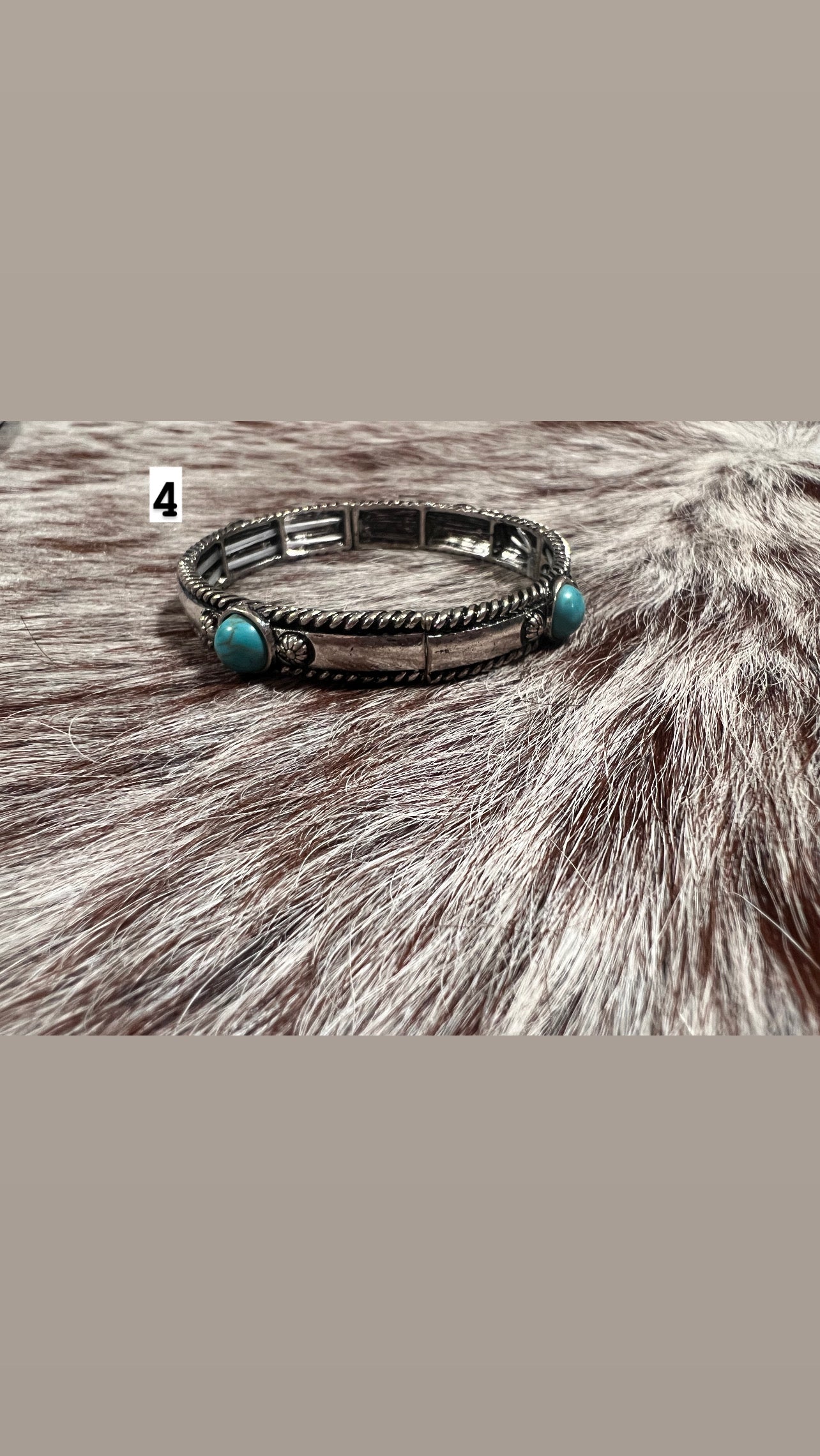 stretch stacker cuff turquoise
