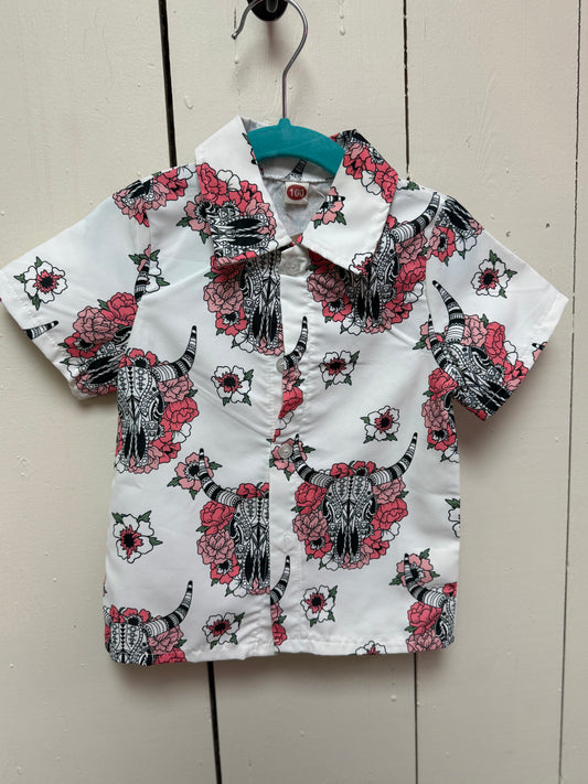 steer and flower button up