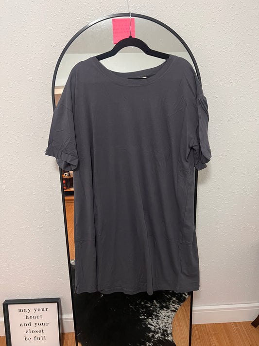 grey fringe dress