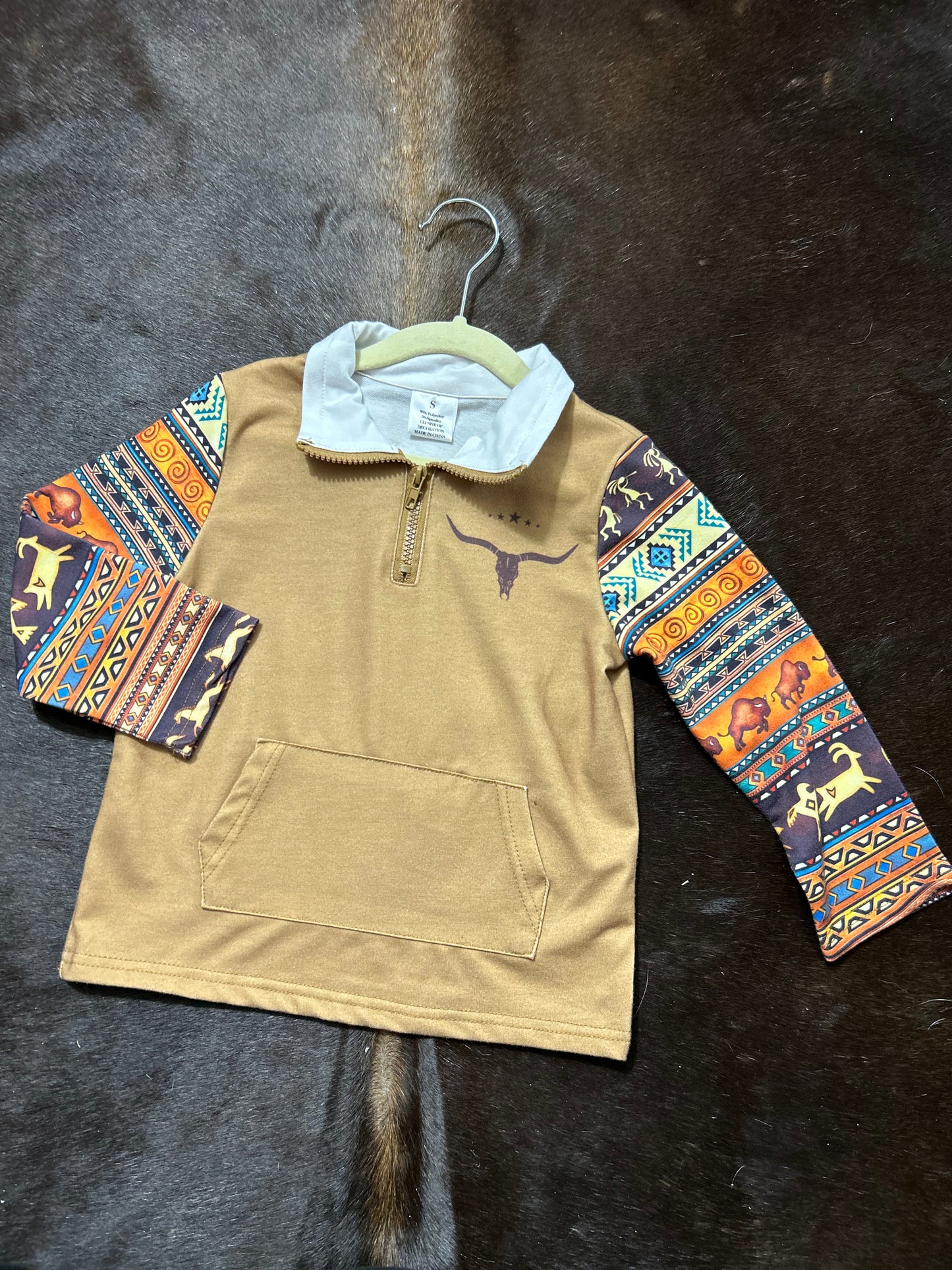 Longhorn Aztec Half Zip